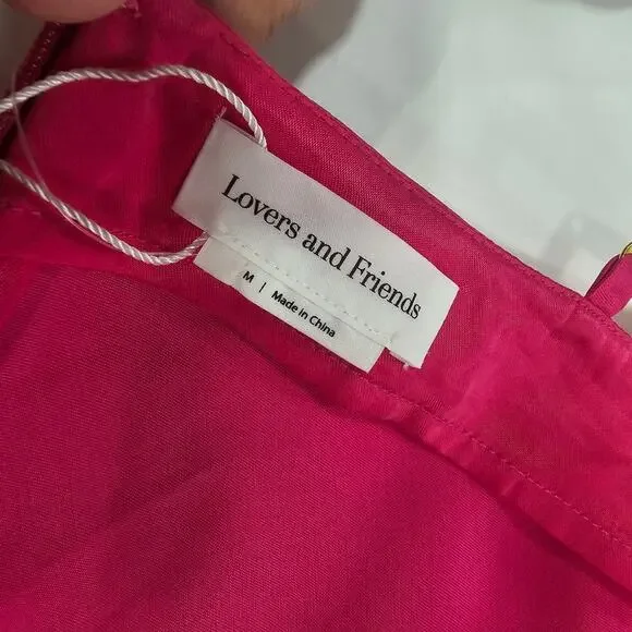 Lovers and Friends Noah Wrap Dress in Hot Pink Medium